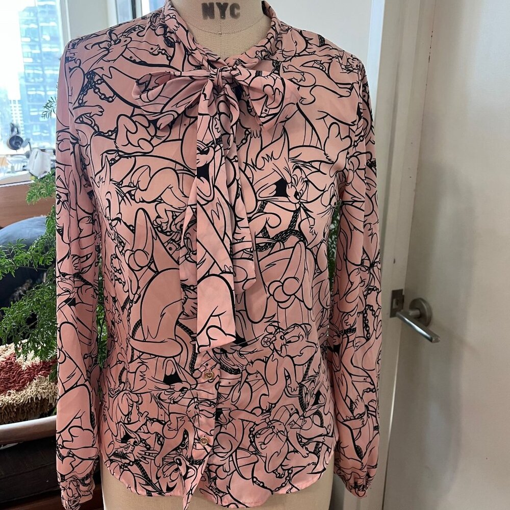 Rare Italian‎ UNITED COLORS OF BENETTON  Blouse Tom and Jerry Collab Size XS